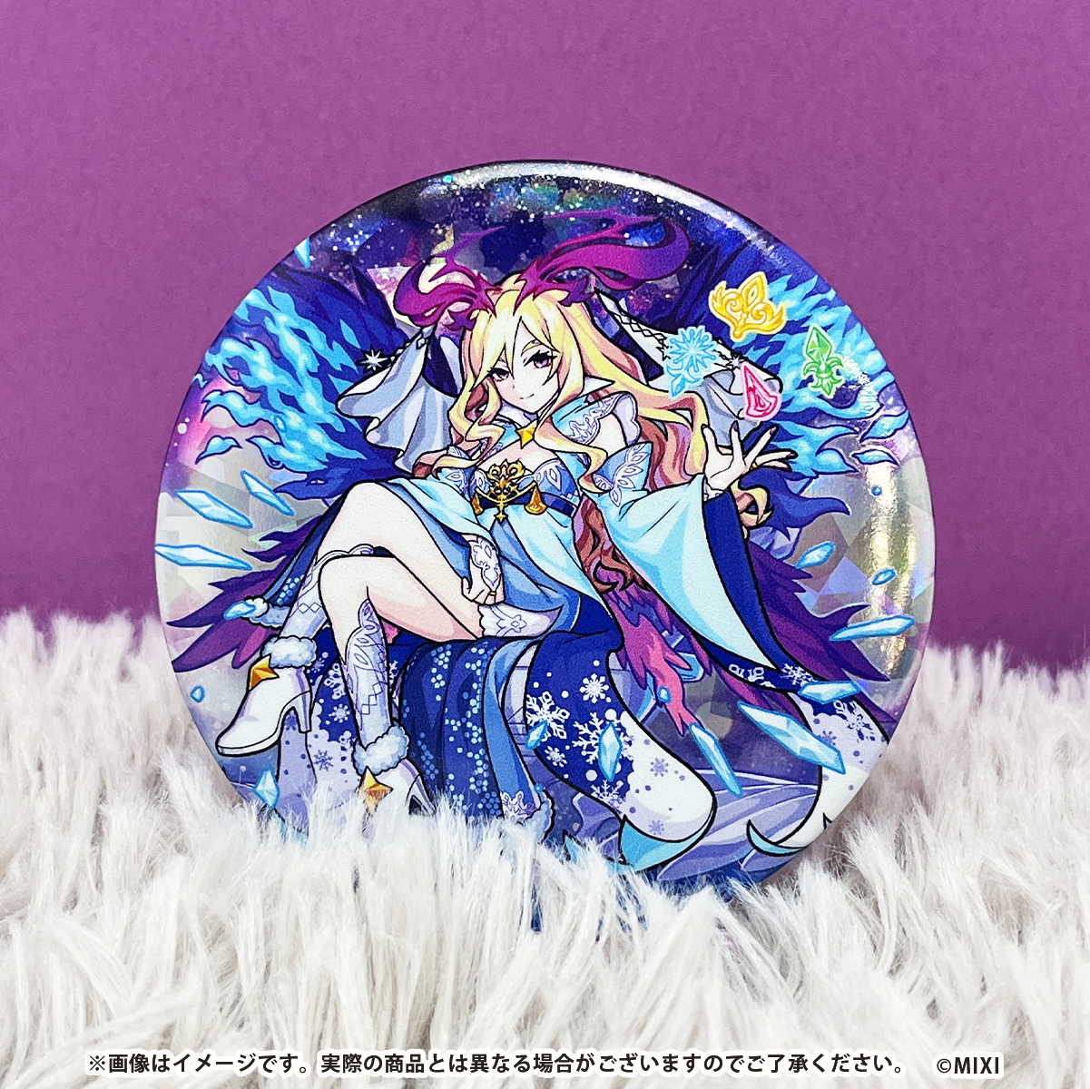 モンスターストライク ホログラム缶バッジ ルシファー winter ver.