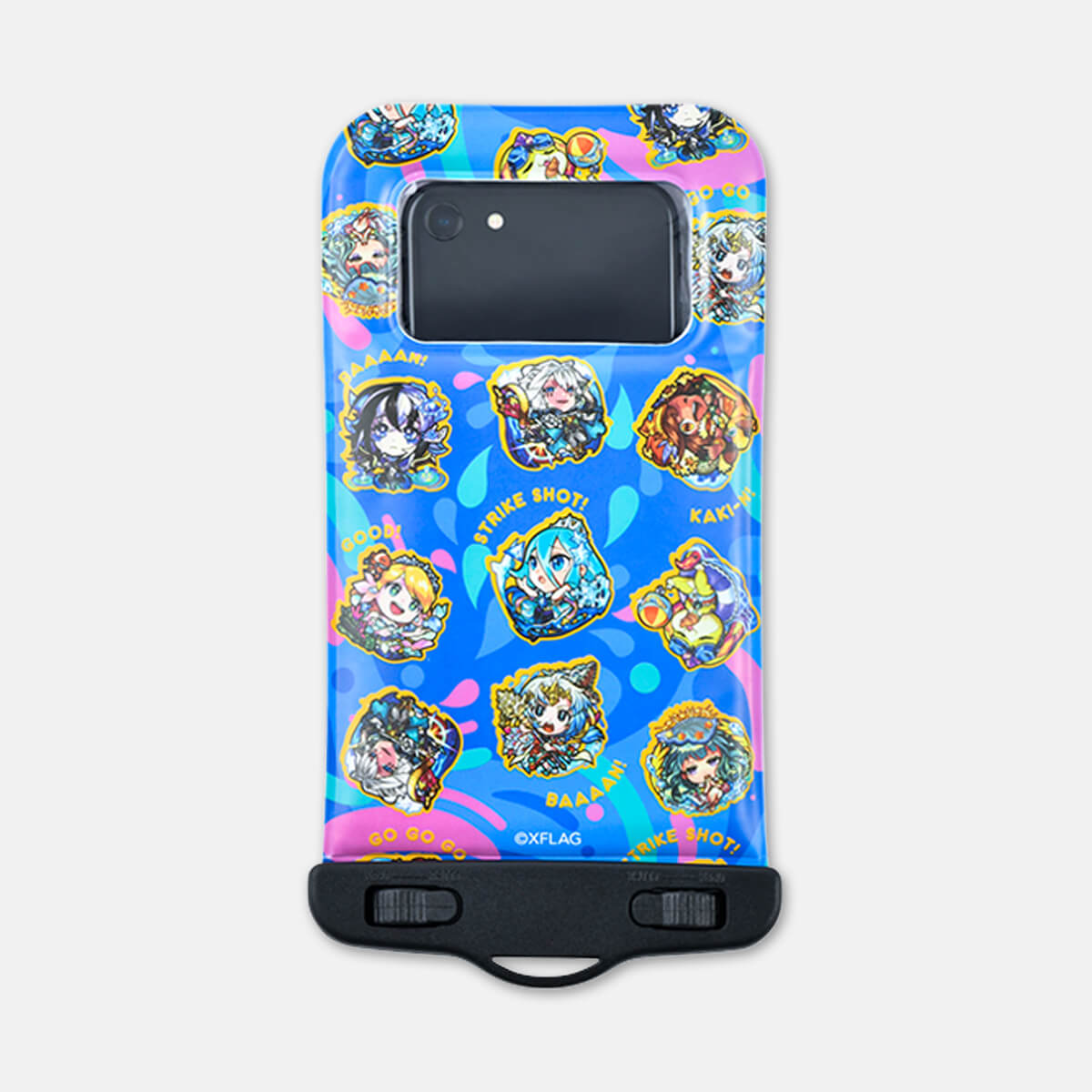 スマートフォン防水ケース ボール絵 総柄