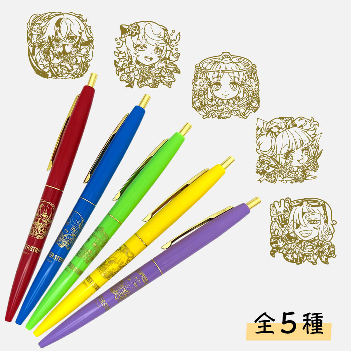 モンスターストライク BiCクリックゴールド ボールペン0.5mm 水属性 北の大地を護りし巫女 ピリカ