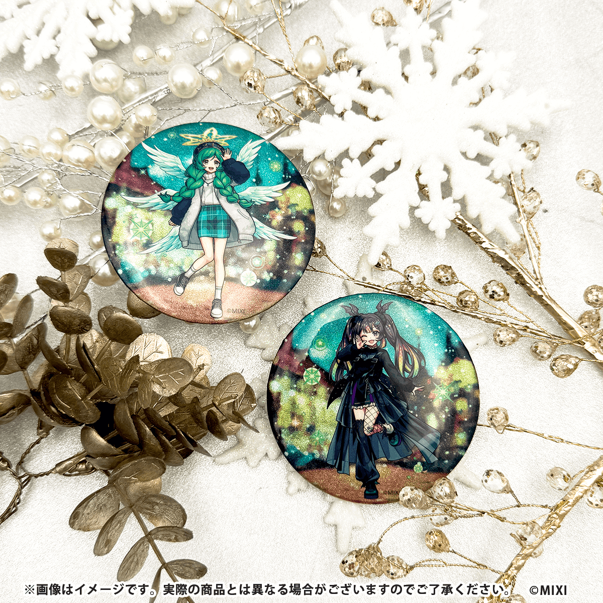 モンスターストライク グリッター缶バッジ ナイトメア winter ver.