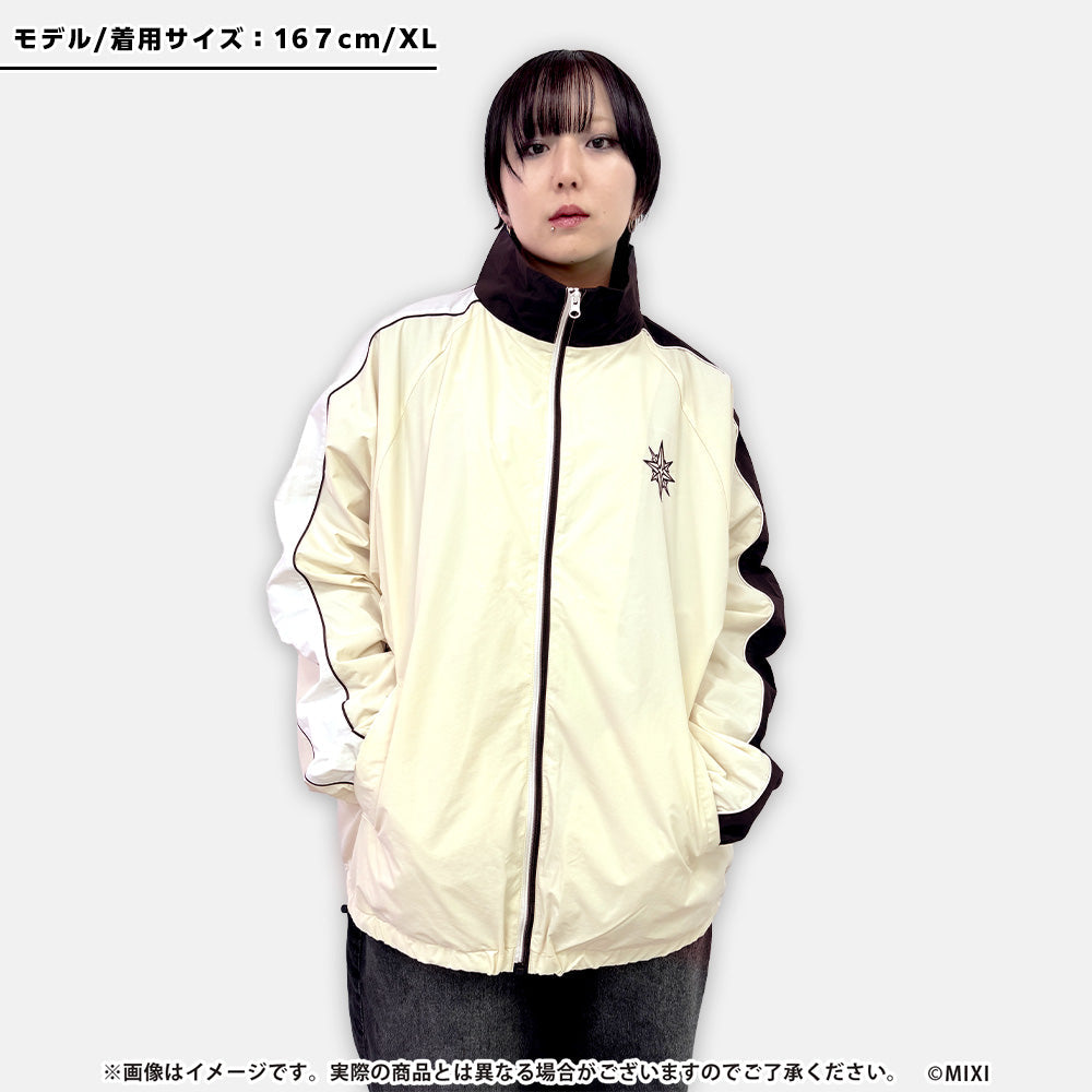  アイボリー ストライプ トラックジャケット　XL モンスターストライク トラックジャケット ソロモンモデル XL