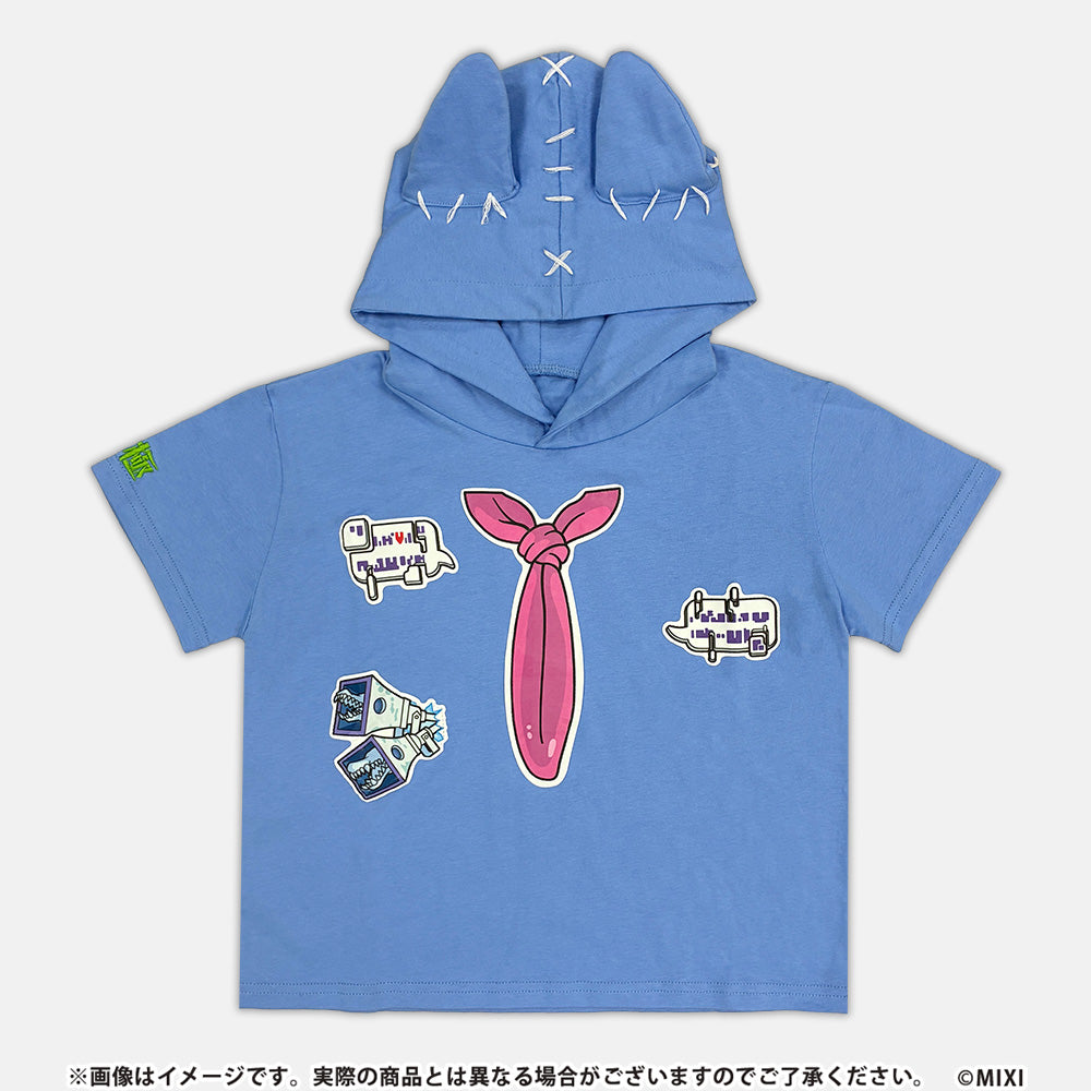 モンスターストライク 半袖キッズパーカー 轟絶なる子 ダウトモチーフ