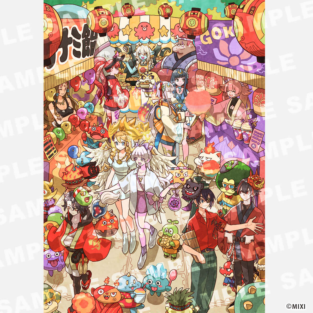 モンスターストライク クリアファイル 10周年描き下ろし 夏祭り