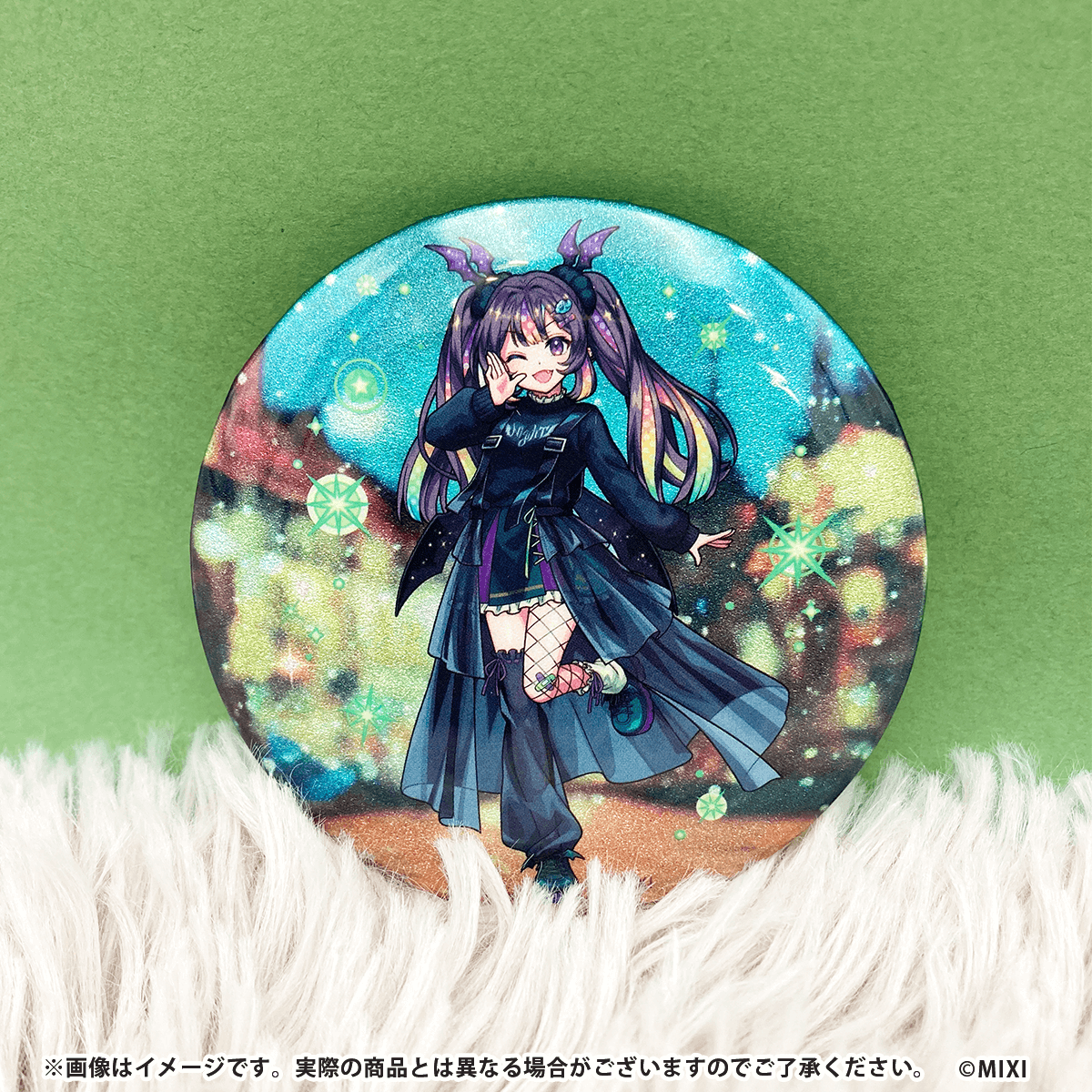 モンスターストライク グリッター缶バッジ ナイトメア winter ver.