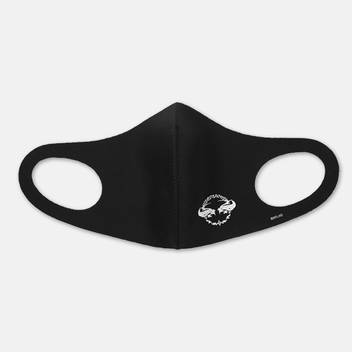洗える抗菌マスク ルシファー モチーフ ブラック